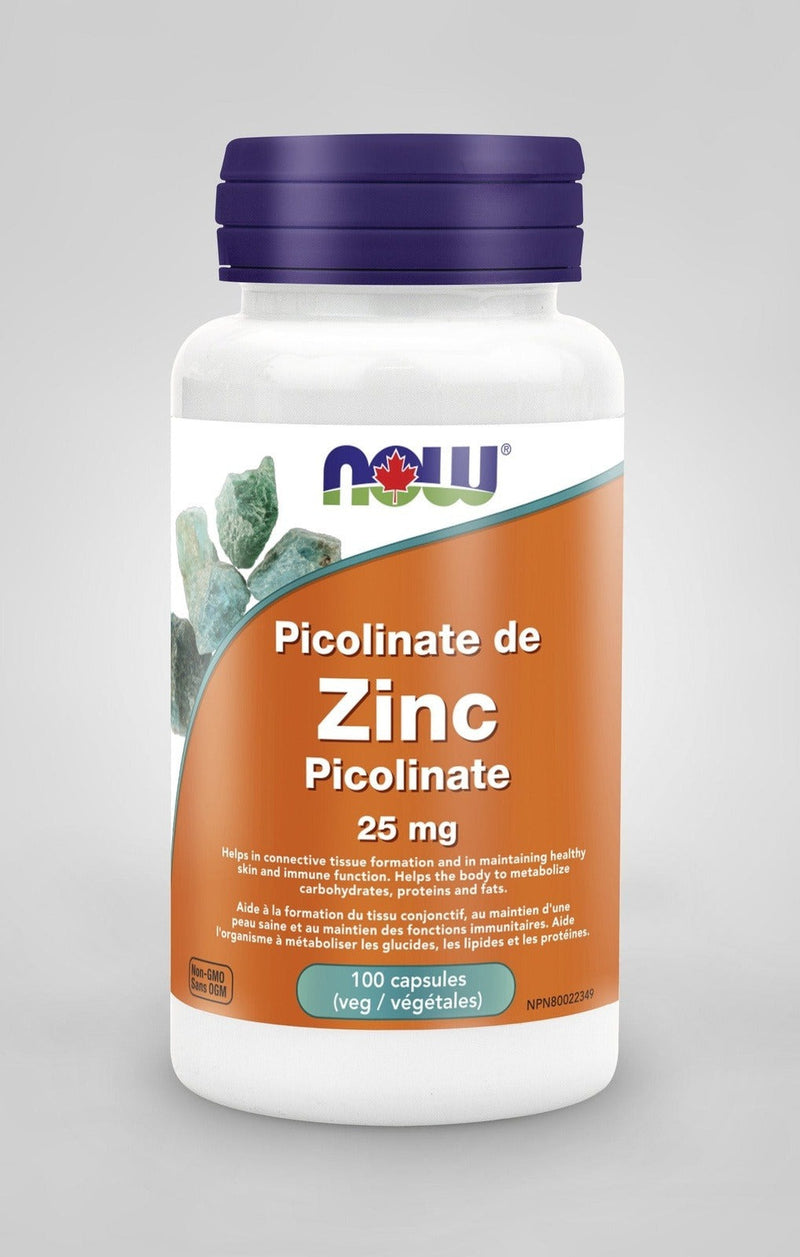 NOW Zinc Picolinate 25 mg 100 VCaps Image 1