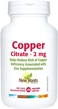 New Roots Copper Citrate 2 mg (100 VCaps)