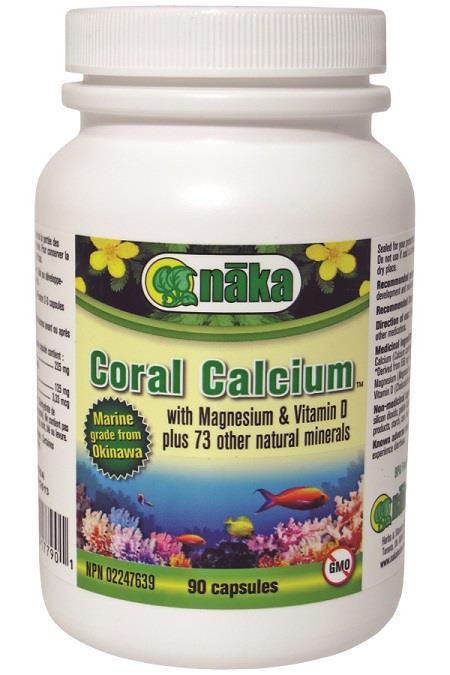 Naka Coral Calcium with Magnesium & Vitamin D Capsules Image 1
