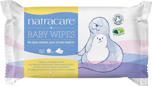 Natracare Organic Cotton Baby 50 Wipes Image 1