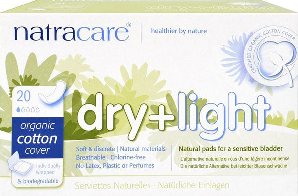 Natracare Organic Cotton Cover Dry + Light 20 Pads Image 1