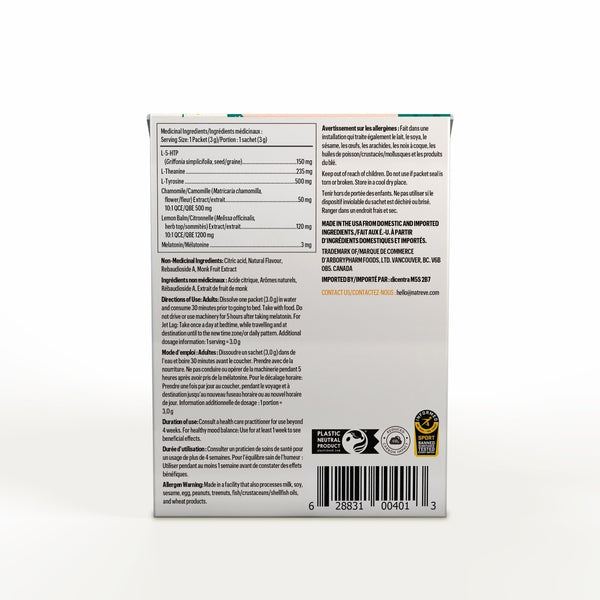 Natreve Sleep Peaceful Dietary Supplement 3 g Stick Packs - Honey Lemon Ginger Box of 15 Image 1