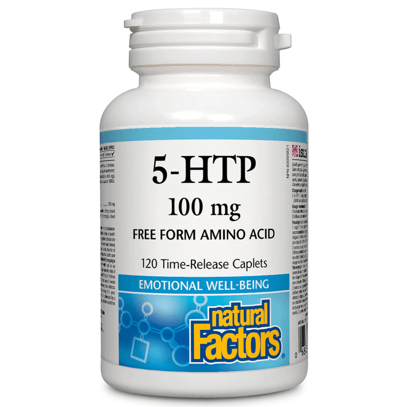 Natural Factors 5-HTP 100 mg Caplets Image 1