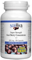 Natural Factors AcaiRich Acai Berry Concentrate Super Strength 500 mg 90 Capsules Image 1