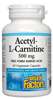 Natural Factors Acetyl-L-Carnitine 500 mg 60 VCaps Image 1