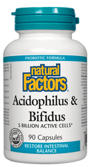Natural Factors Acidophilus & Bifidus 5 Billion Active Cells Capsules Image 2