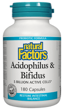 Natural Factors Acidophilus & Bifidus 5 Billion Active Cells Capsules Image 1