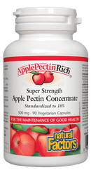 Natural Factors ApplePectinRich Apple Pectin Concentrate Super Strength 500 mg 90 VCaps Image 1