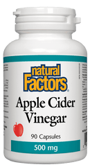 Natural Factors Apple Cider Vinegar 500 mg 90 Capsules Image 1