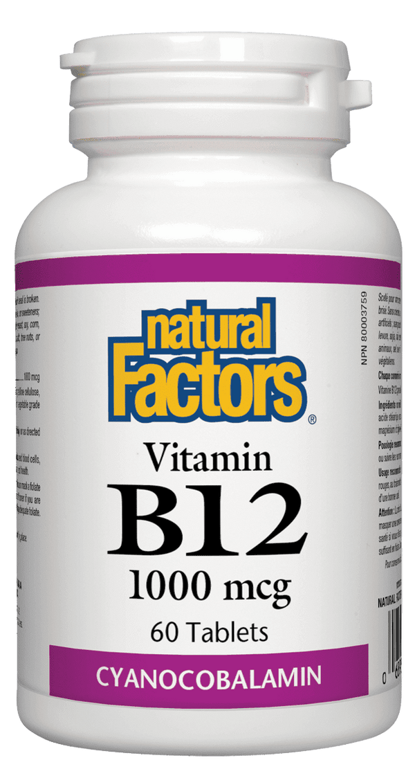 Natural Factors B12 1000 mcg 60 Tablets Image 1