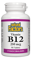 Natural Factors B12 250 mcg 90 Tablets Image 1