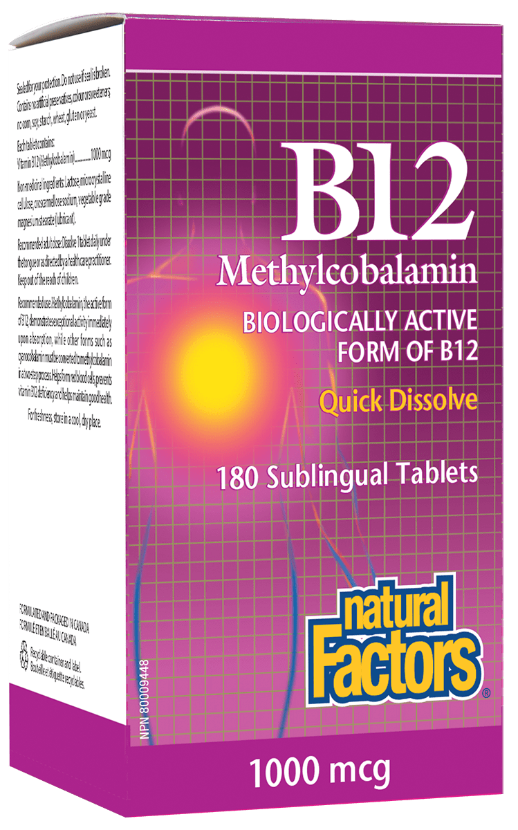 Natural Factors B12 Quick Dissolve 1000 mcg Tablets Image 1