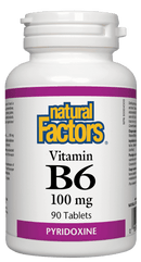 Natural Factors B6 100 mg 90 Tablets Image 1