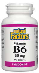 Natural Factors B6 50 mg 90 Tablets Image 1