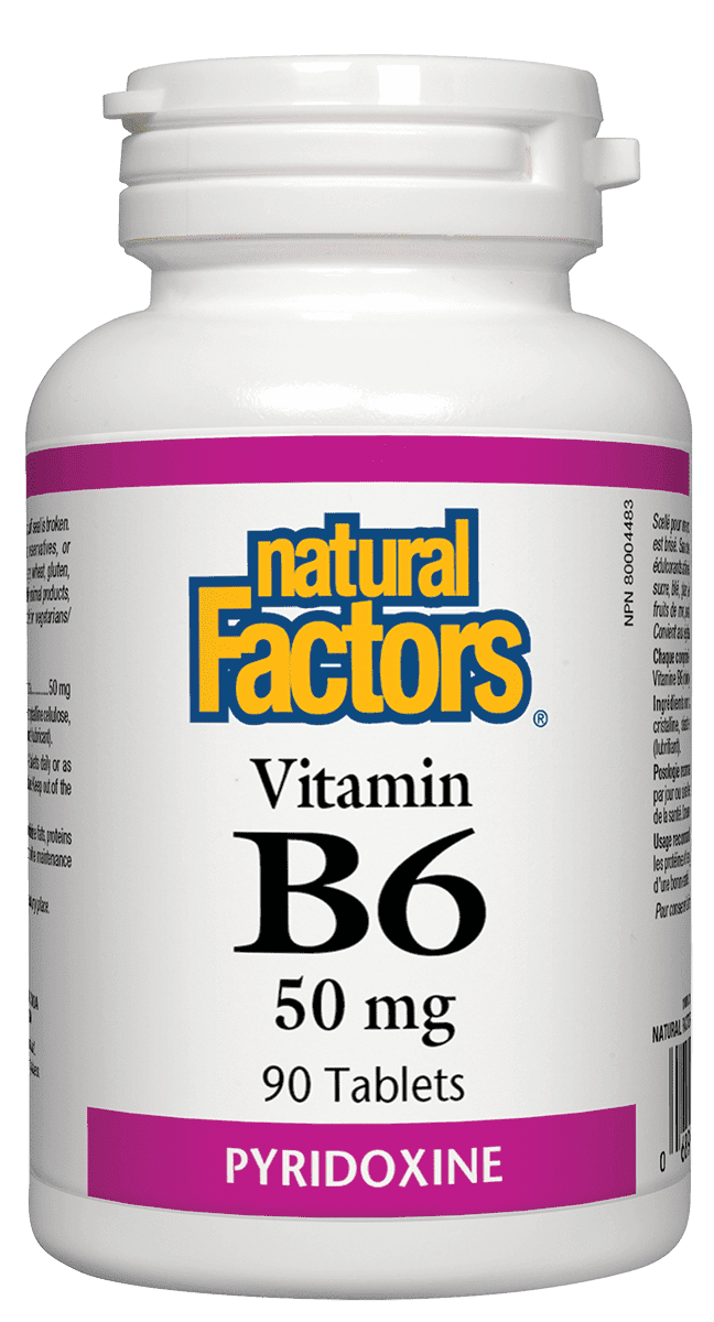 Natural Factors B6 50 mg 90 Tablets Image 1