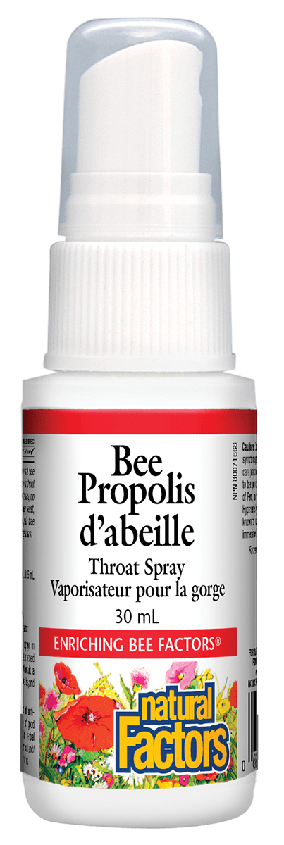 Natural Factors Bee Propolis Throat Spray 30 mL Image 1