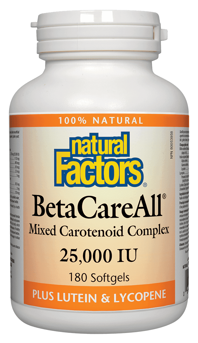 Natural Factors BetaCareAll 25000 IU Softgels Image 1