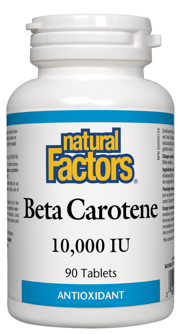 Natural Factors Beta Carotene 10000 IU 90 Tablets Image 1