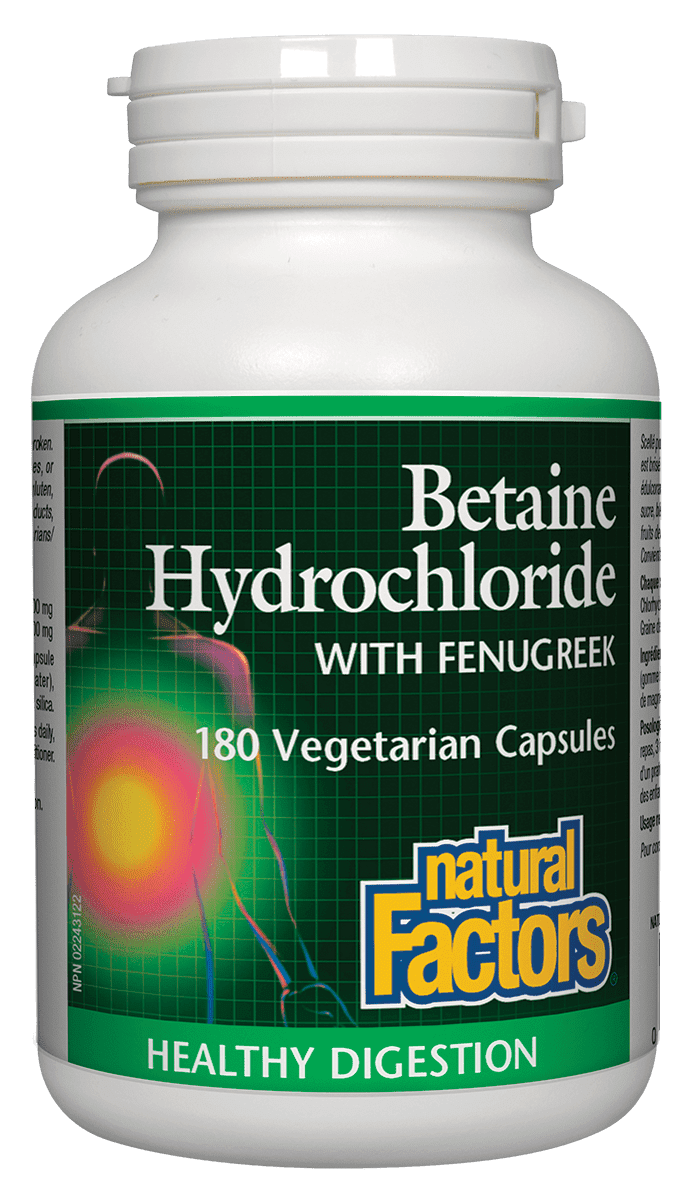Natural Factors Betaine HCL 500 mg VCaps Image 1