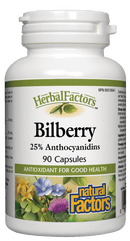 Natural Factors Bilberry Extract 40 mg 90 Capsules Image 1