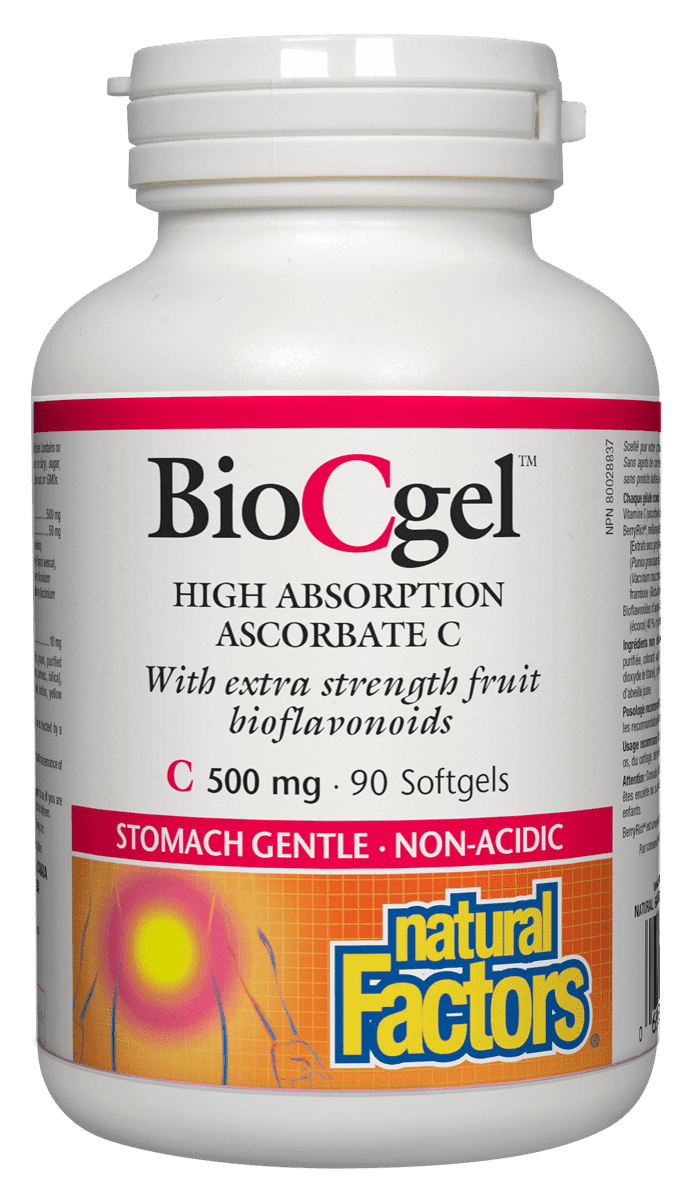 Natural Factors BioCgel High Absorption Ascorbate C 500 mg Softgels Image 2