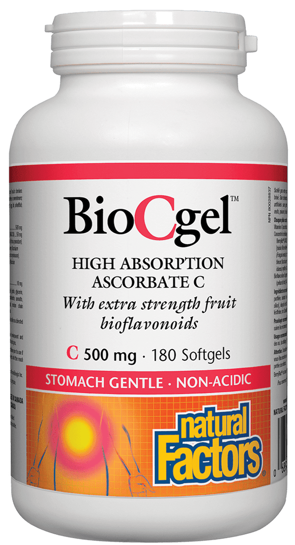 Natural Factors BioCgel High Absorption Ascorbate C 500 mg Softgels Image 1