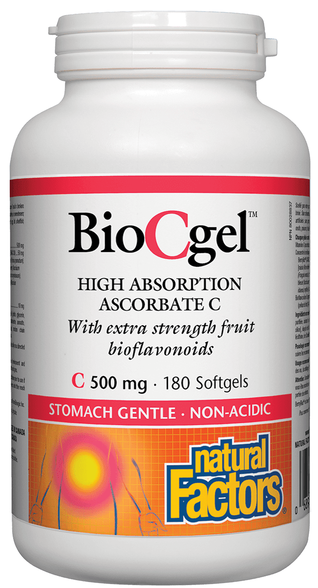 Natural Factors BioCgel High Absorption Ascorbate C 500 mg Softgels Image 1