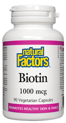 Natural Factors Biotin 1000 mcg 90 VCaps Image 1