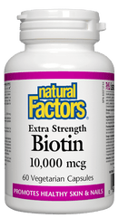 Natural Factors Biotin Extra Strength 10000 mcg 60 VCaps Image 1