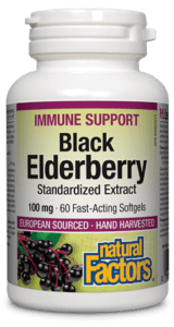 Natural Factors Black Elderberry Extract 100 mg 60 Softgels Image 1