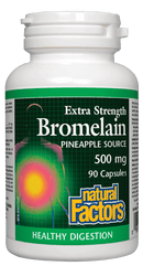 Natural Factors Bromelain Extra Strength 500 mg Capsules Image 1