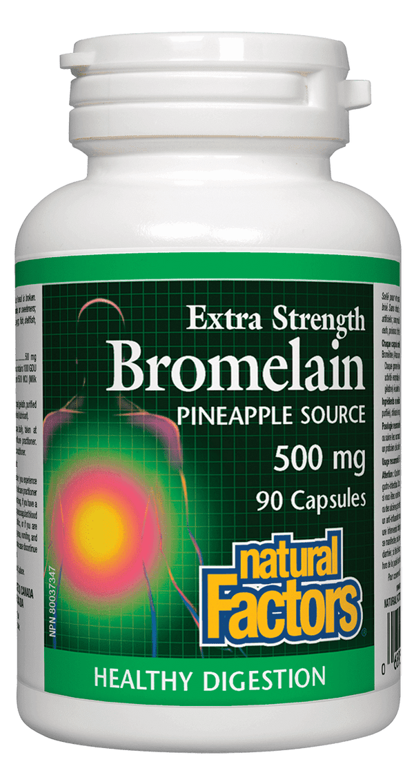 Natural Factors Bromelain Extra Strength 500 mg Capsules Image 1