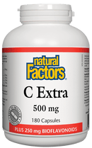 Natural Factors C Extra 500 + Bioflavonoids 250 mg Capsules Image 1