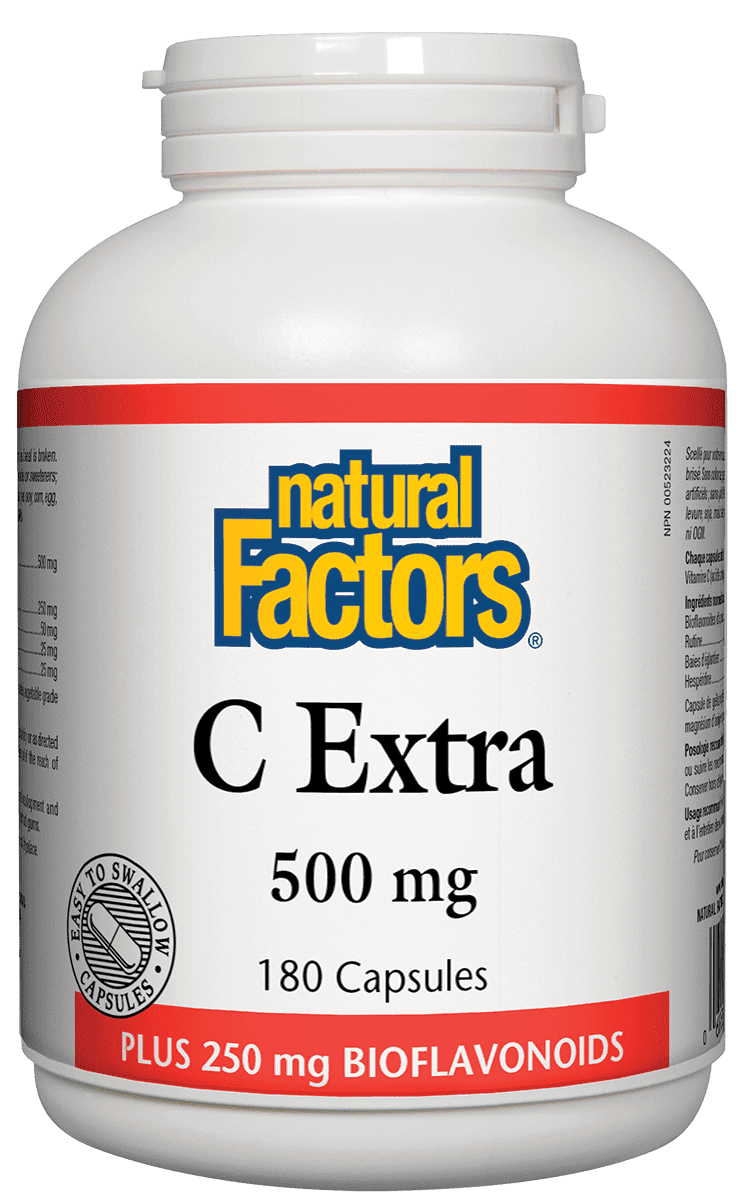 Natural Factors C Extra 500 + Bioflavonoids 250 mg Capsules Image 1