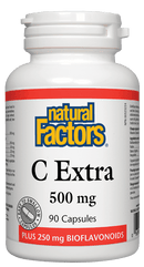 Natural Factors C Extra 500 + Bioflavonoids 250 mg Capsules Image 2
