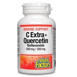 Natural Factors C Extra 500 + Quercetin Bioflavonoids 250 mg Capsules Image 2