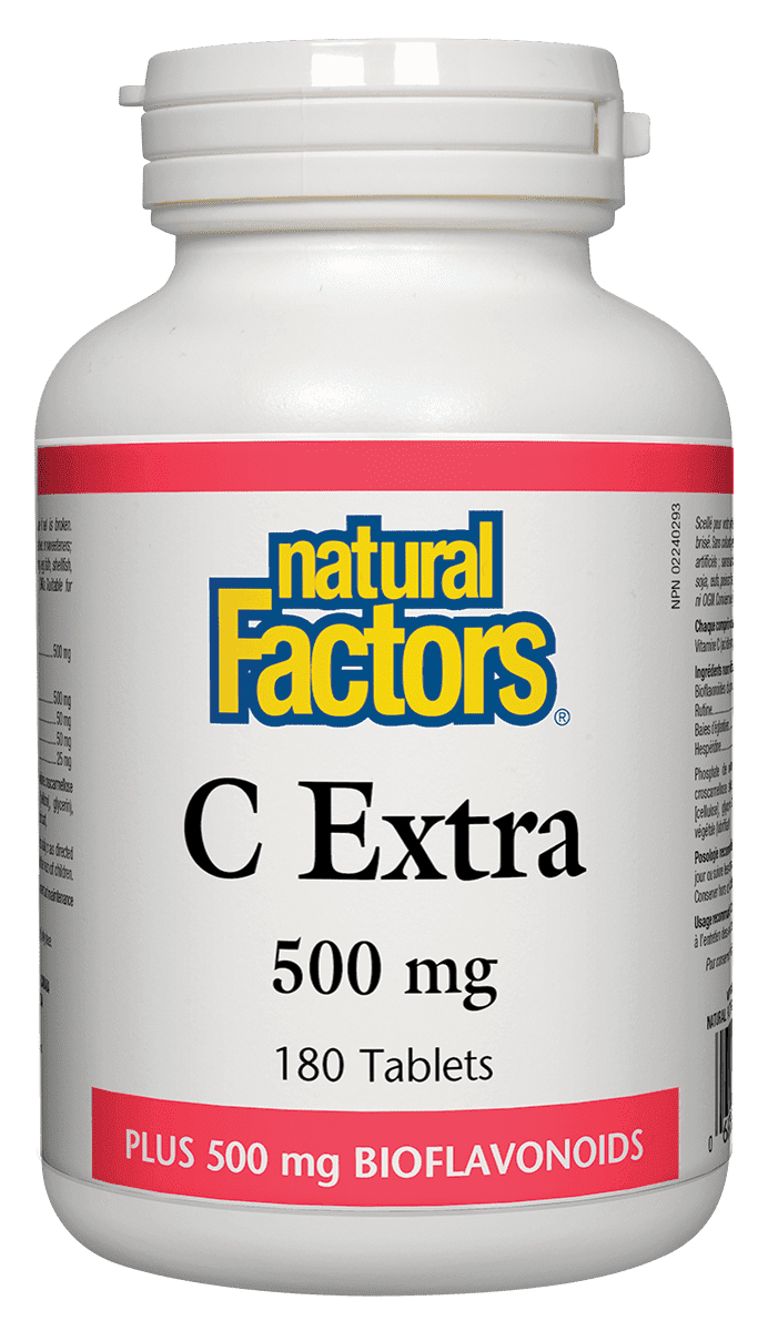 Natural Factors C Extra + Bioflavonoids 500 mg Tablets Image 2