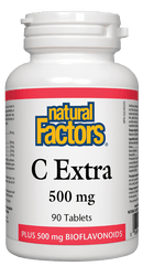Natural Factors C Extra + Bioflavonoids 500 mg Tablets Image 1