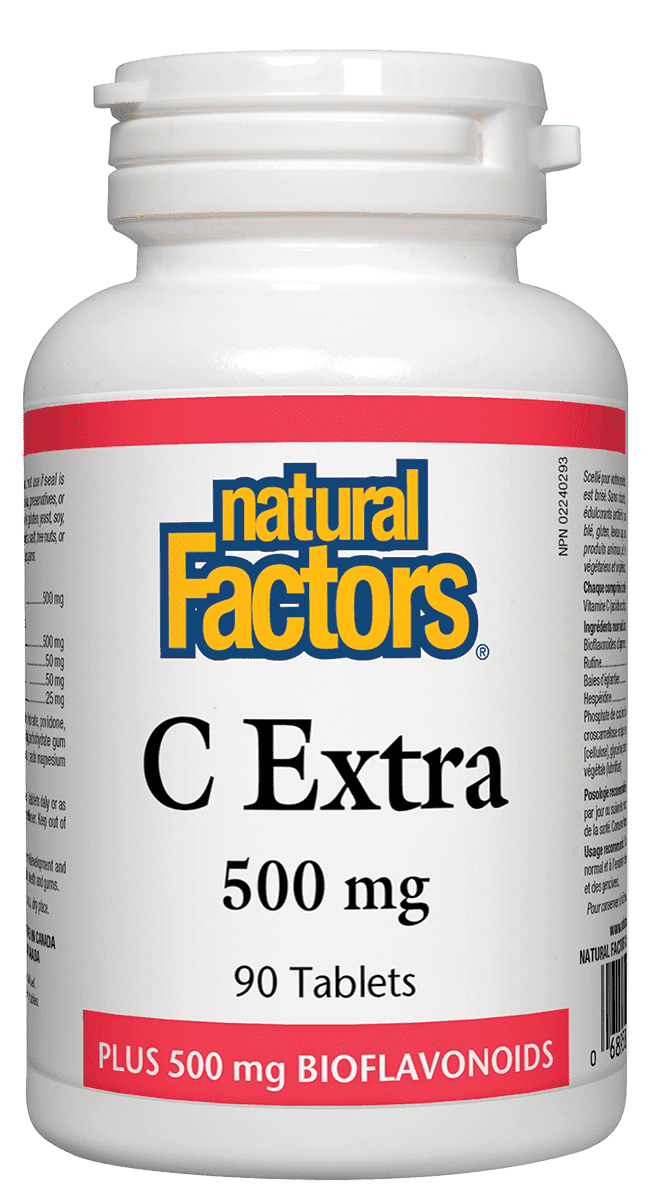 Natural Factors C Extra + Bioflavonoids 500 mg Tablets Image 1