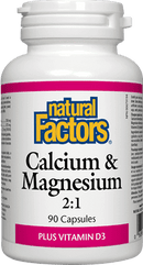 Natural Factors Calcium & Magnesium 2:1 Plus Vitamin D3 Capsules Image 1