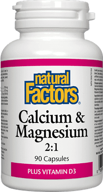 Natural Factors Calcium & Magnesium 2:1 Plus Vitamin D3 Capsules Image 1