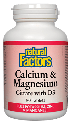 Natural Factors Calcium Magnesium Citrate with D3 Plus Potassium, Zinc & Manganese Tablets Image 1
