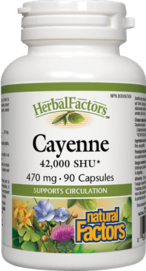 Natural Factors Cayenne 470 mg 90 Capsules Image 1