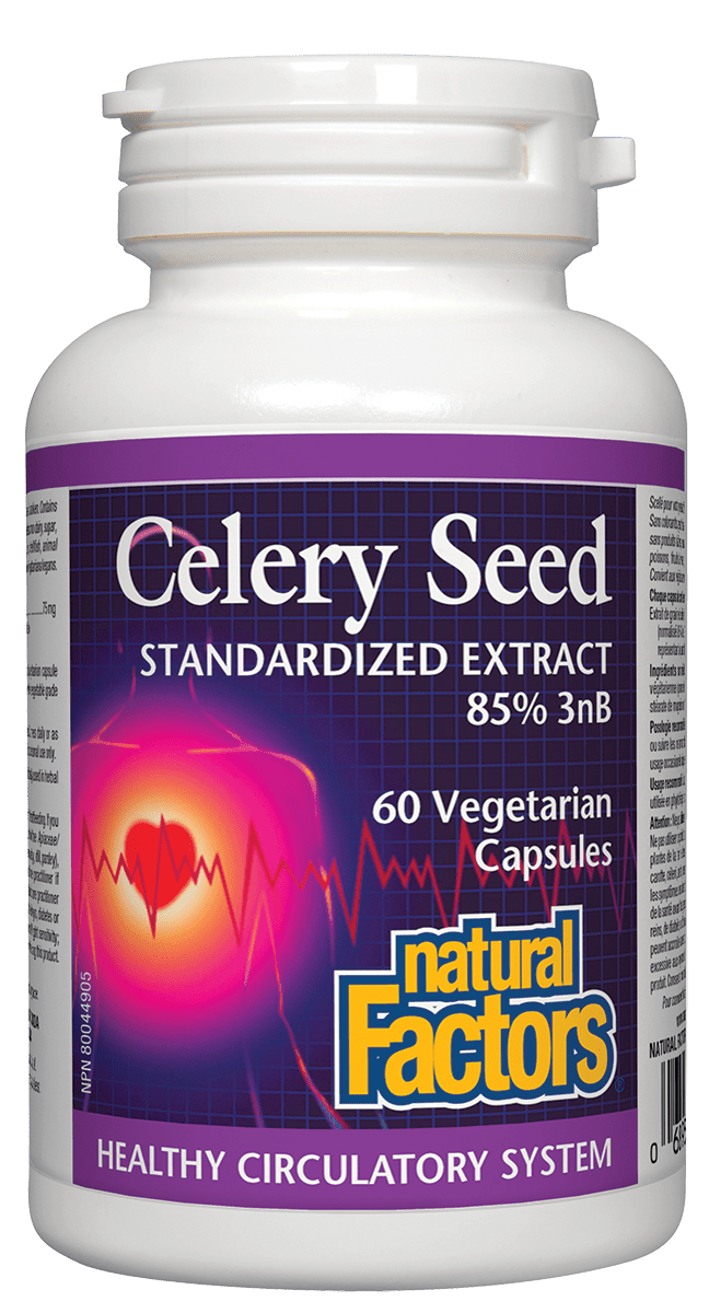 Buy Natural Factors Celery Seed (60 VCaps) for 24.30 CAD Vitasave