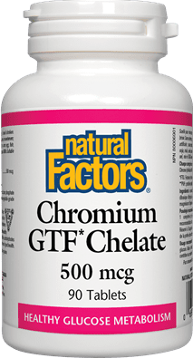 Natural Factors Chromium GTF Chelate 500 mcg 90 Tablets Image 1