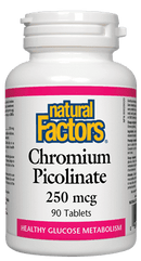 Natural Factors Chromium Picolinate 250 mcg 90 Tablets Image 1