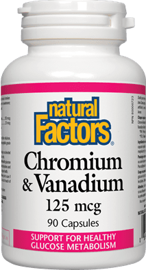 Natural Factors Chromium & Vanadium 125 mcg 90 Capsules Image 1