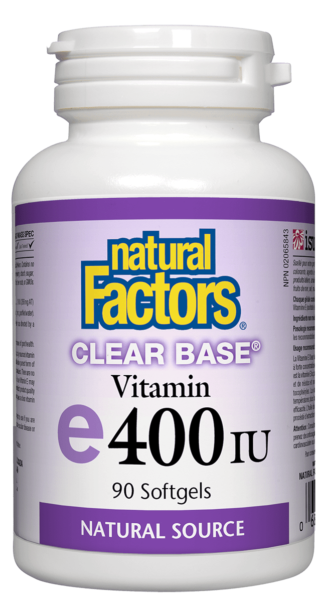 Natural Factors Clear Base Vitamin E 400 IU Softgels Image 2