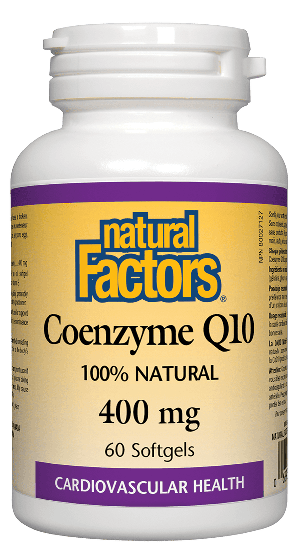 Natural Factors Coenzyme Q10 400 mg 60 Softgels Image 1