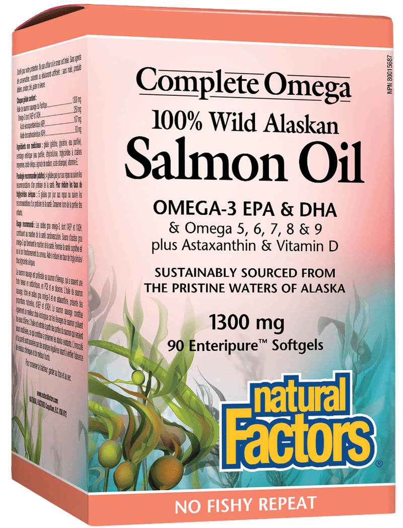 Natural Factors CompleteOmega Salmon Oil 1300 mg Softgels Image 1